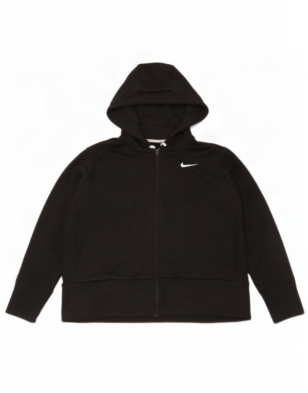 Γυναικείο πουλόβερ Nike Dri Fit Zip Hoodie UK 16 μεγάλο μαύρο πολυεστέρα