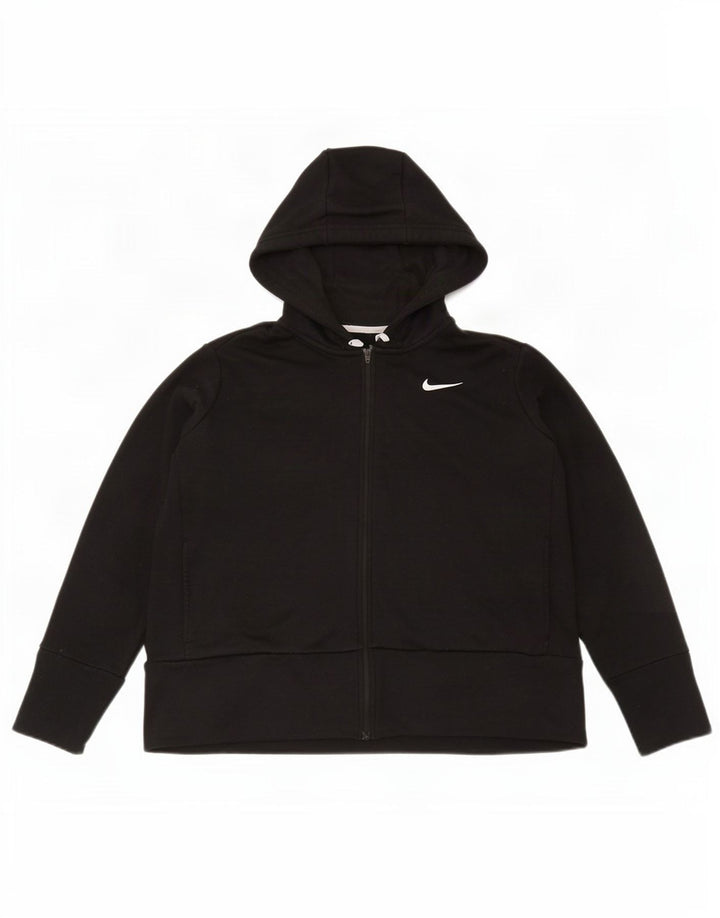 Γυναικείο πουλόβερ Nike Dri Fit Zip Hoodie UK 16 μεγάλο μαύρο πολυεστέρα