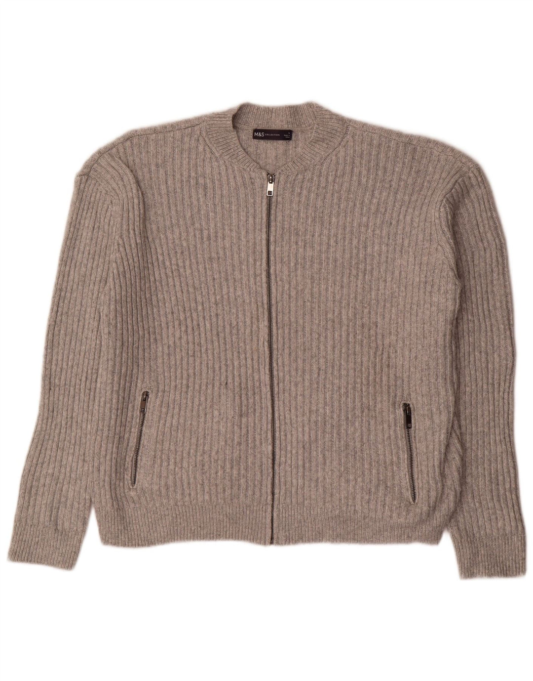 Marks & Spencer Γυναικείο πουλόβερ μεγάλου μεγέθους Crop Cardigan UK 16 Large Grey