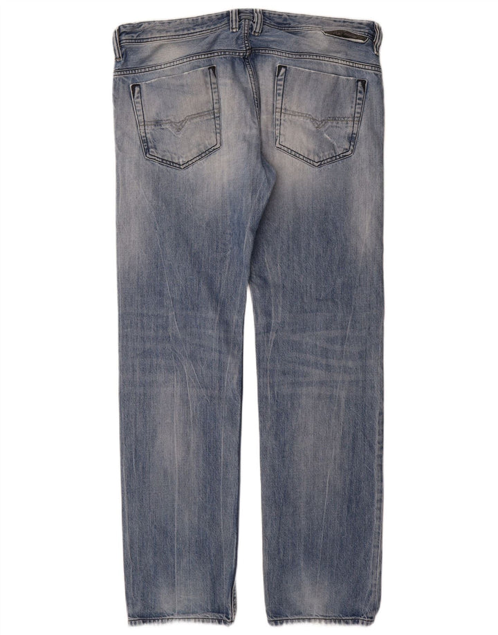 Ανδρικό Diesel Distressed Straight Jeans W36 L34 Μπλε βαμβακερό