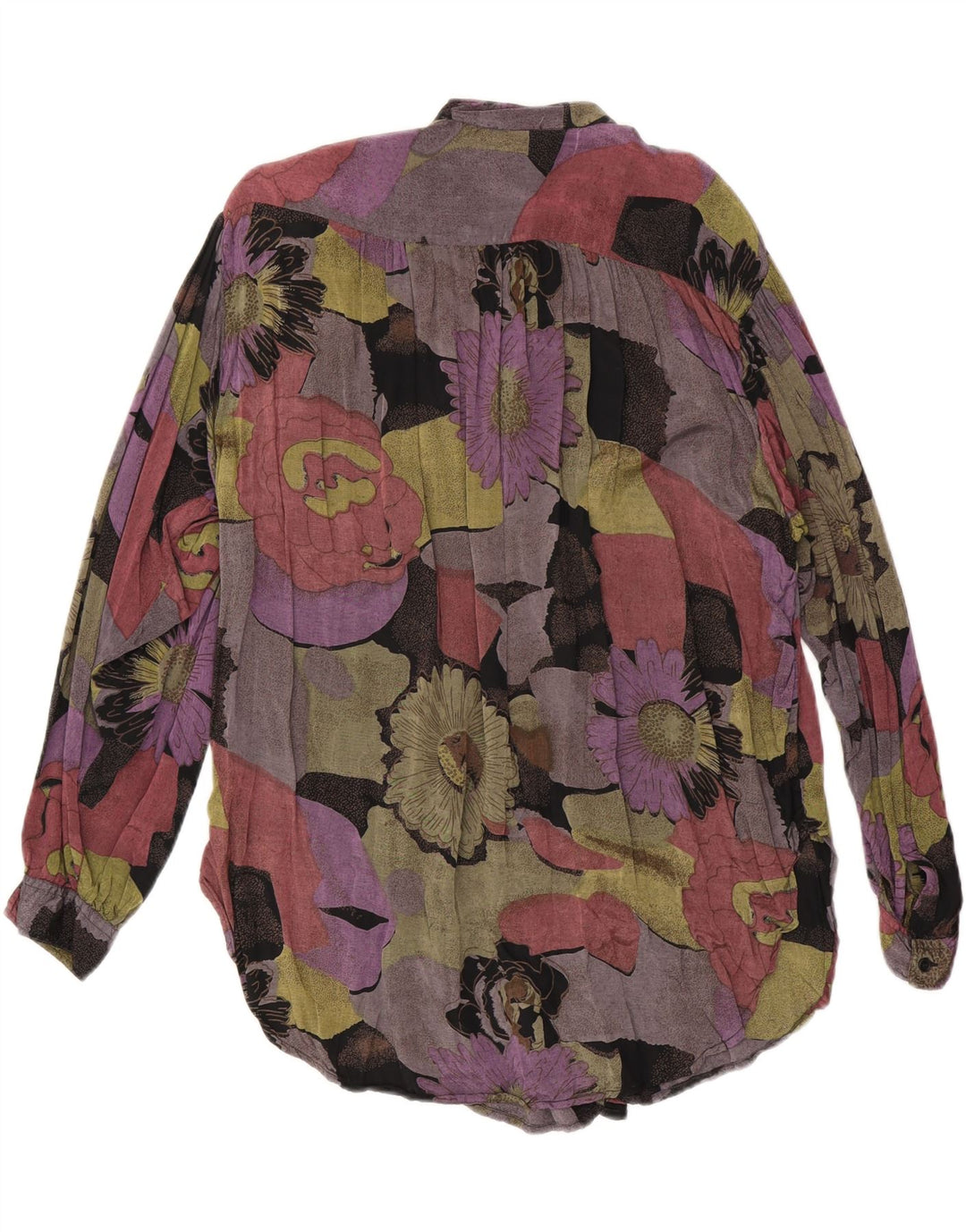 VINTAGE Γυναικείο πουκάμισο Longline Μπλούζα EU 36/38 Μεσαίο Πολύχρωμο Floral