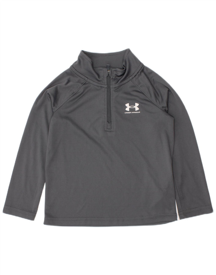 Under Armour Boys αθλητική φόρμα πουλόβερ με φερμουάρ 2-3 ετών γκρι πολυεστέρα
