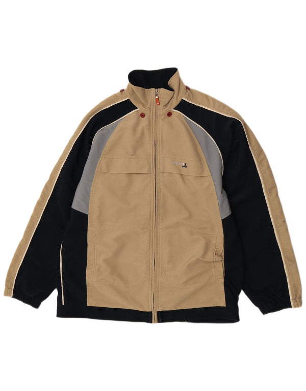 Brugi Ανδρικό κοτλέ μπουφάν UK 40 Large Beige Colourblock Polyester