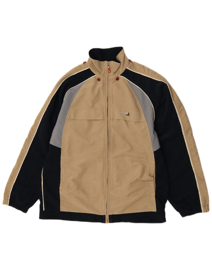 Brugi Ανδρικό κοτλέ μπουφάν UK 40 Large Beige Colourblock Polyester