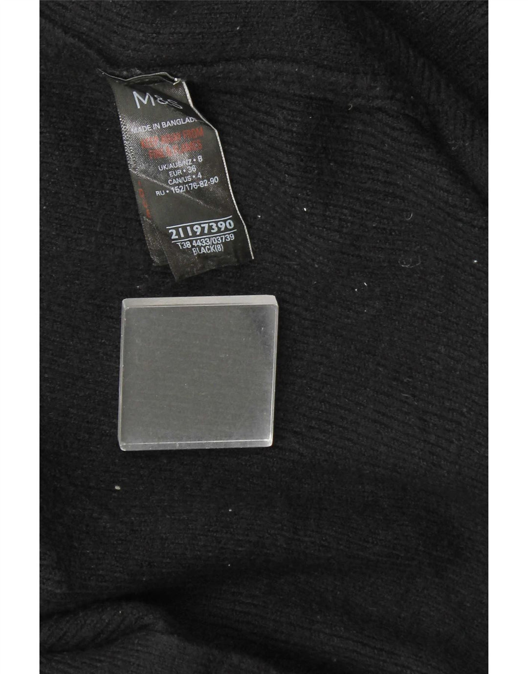 Marks & Spencer Γυναικείο Longline ανοιχτό πουλόβερ ζακέτα UK 8 Small Black