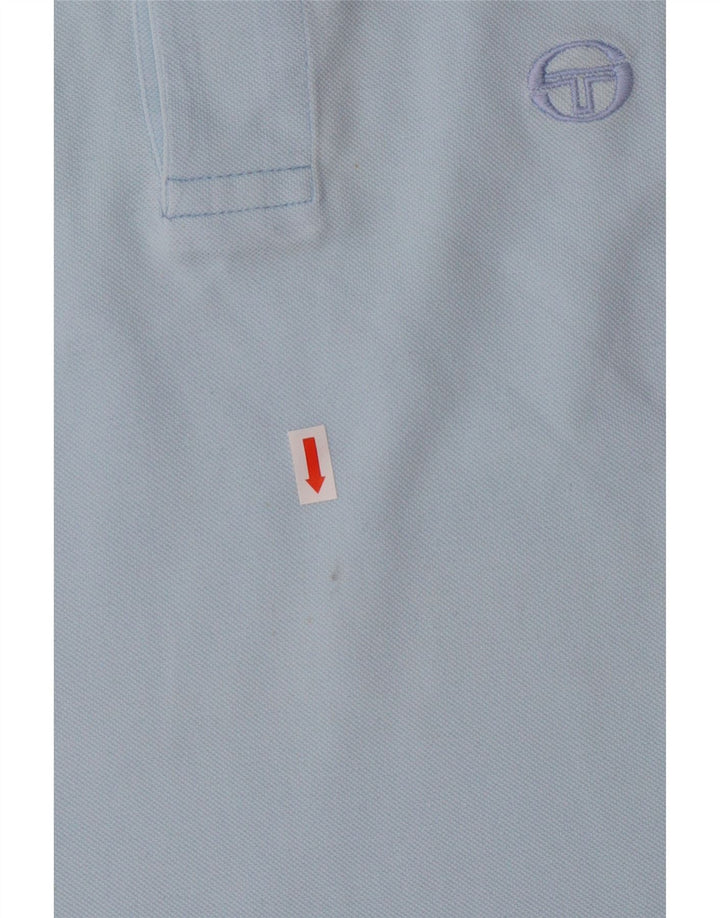 SERGIO TACCHINI Mens Polo Shirt IT 46 Small Blue Cotton