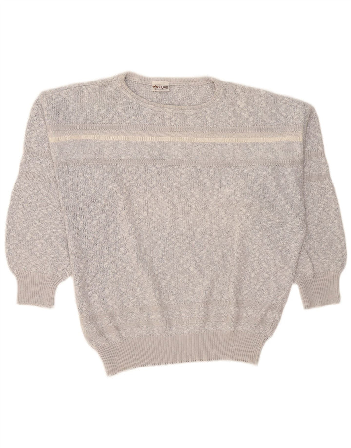Ανδρικό πουλόβερ Fiume Loose Fit Crew Neck Jumper IT 50 Medium Grey Flecked