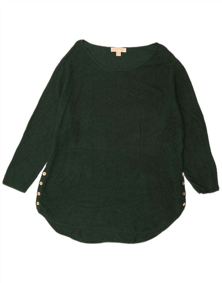 MICHAEL KORS Γυναικείο Longline Boat Neck Jumper UK 20 2XL Green