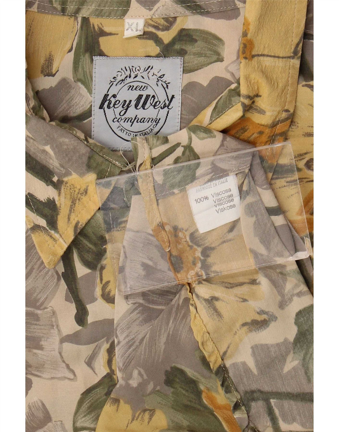 Key West Ανδρικό πουκάμισο XL Πολύχρωμο Floral Viscose