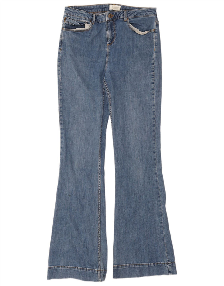 Monsoon Womens Flared Jeans UK 12 Medium W30 L31 Blue Cotton