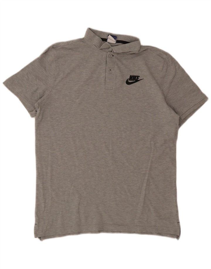 Ανδρικό μπλουζάκι πόλο Nike, μεγάλο γκρι βαμβακερό
