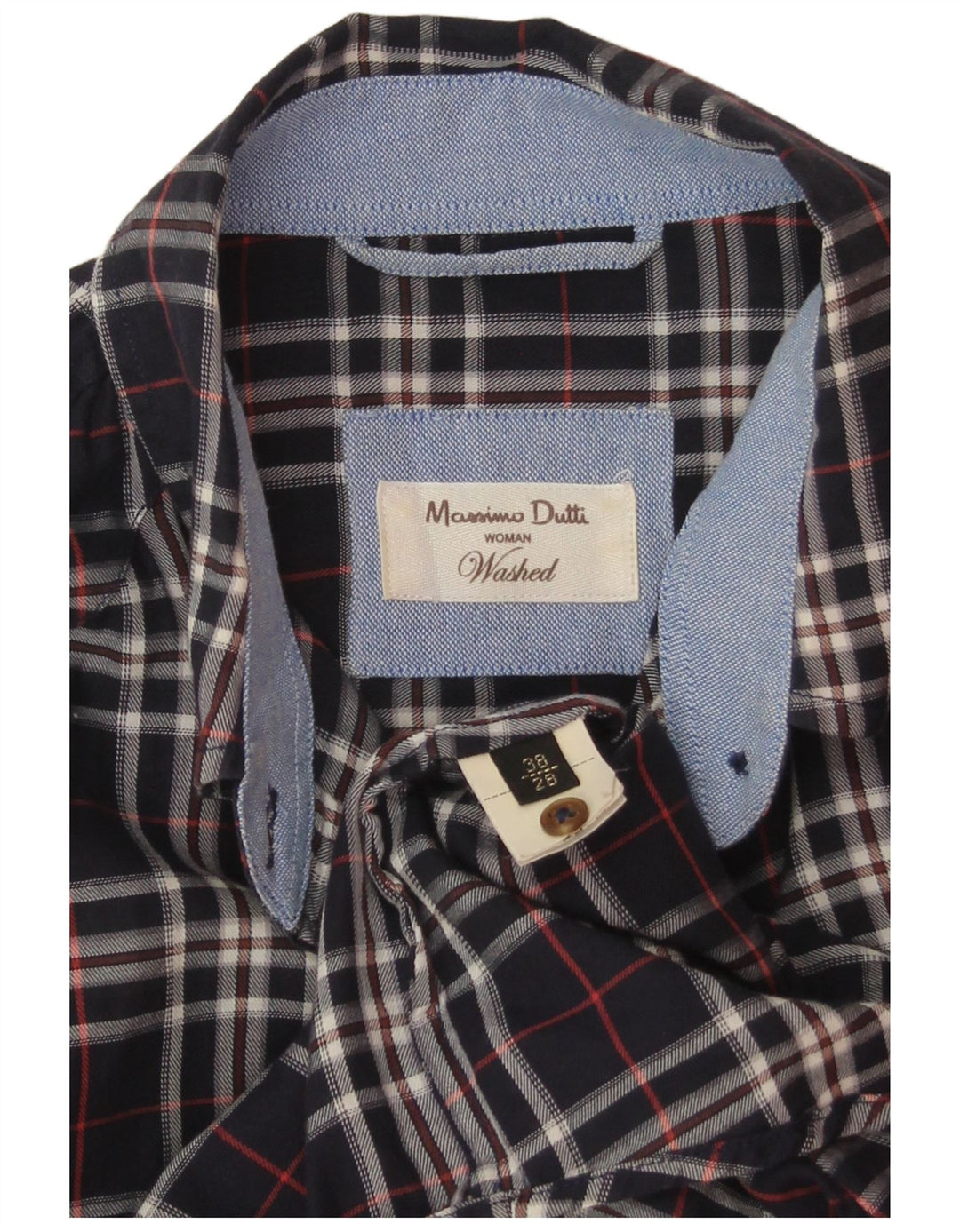 Massimo Dutti Γυναικείο πουκάμισο EU 38 Small Navy Blue Check