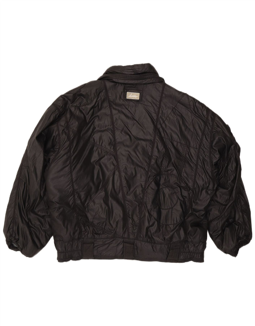 Vintage Γυναικείο Bomber Jacket IT 52 XL Μαύρο Πολυαμίδιο