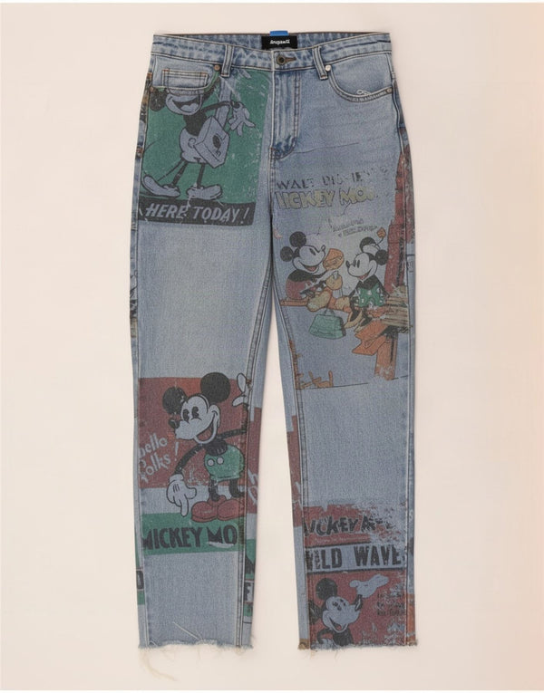 Desigual Γυναικεία Disney Straight Jeans EU 38 Medium W28 L26 Blue Patchwork