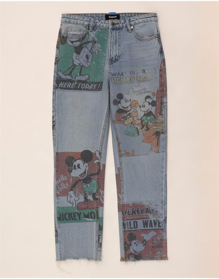 Desigual Γυναικεία Disney Straight Jeans EU 38 Medium W28 L26 Blue Patchwork