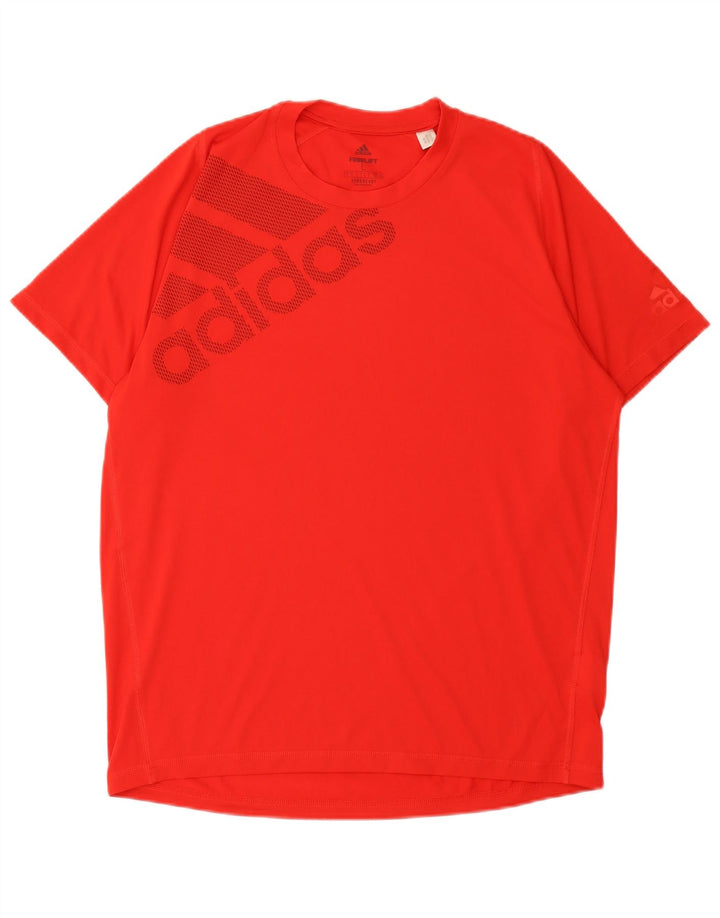Adidas Ανδρικό Aeroready Graphic T-Shirt Top μεγάλο κόκκινο πολυεστέρα