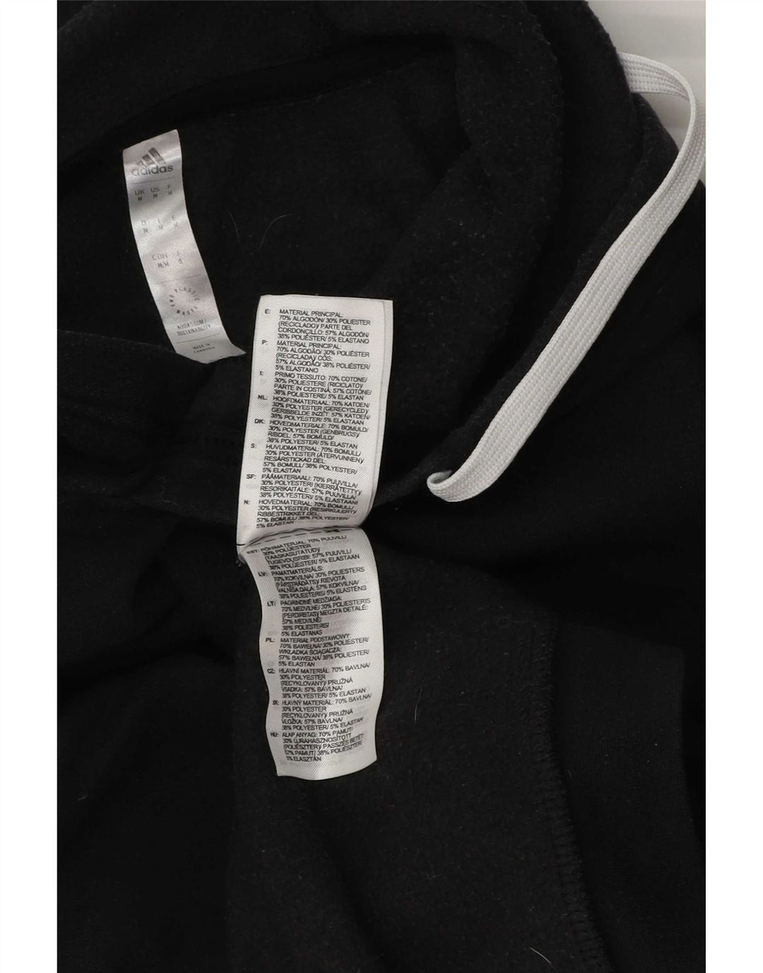Ανδρικό φούτερ Adidas, μεσαίο μαύρο βαμβακερό