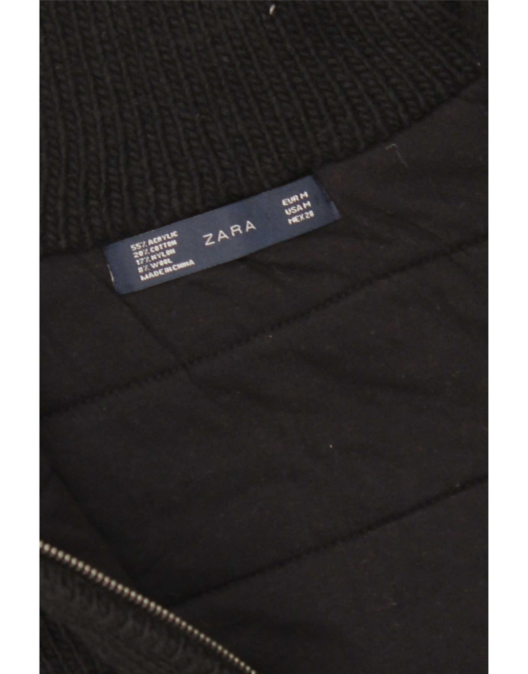 Zara Γυναικείο πλεκτό Gilet UK 14 Μέτριο Μαύρο Ακρυλικό