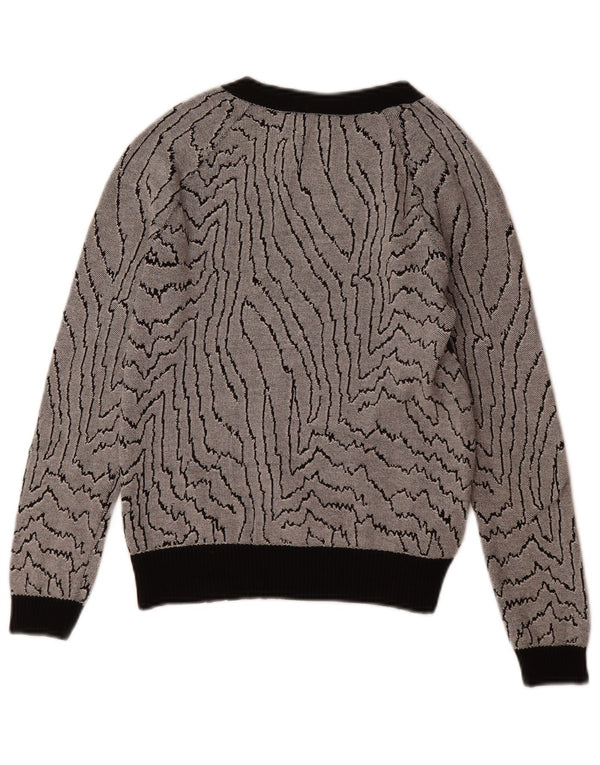 Γυναικεία φούτερ Reiss Abstract Pattern Jumper UK 6 XS Μαύρη βισκόζη
