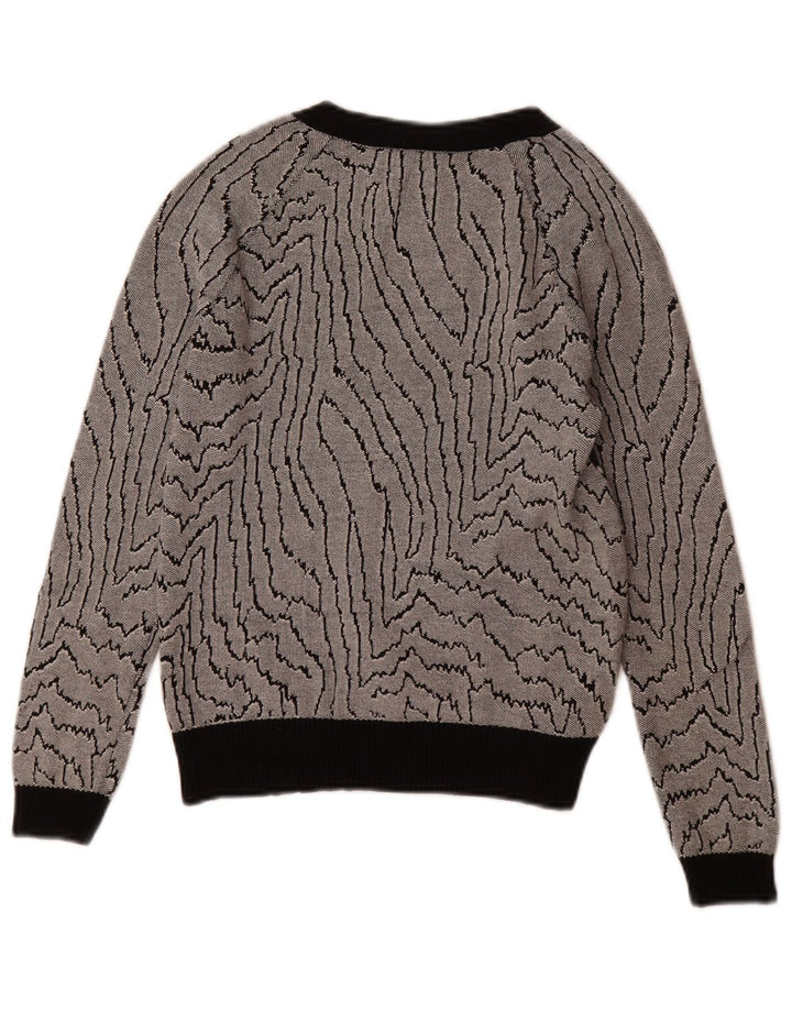 Γυναικεία φούτερ Reiss Abstract Pattern Jumper UK 6 XS Μαύρη βισκόζη