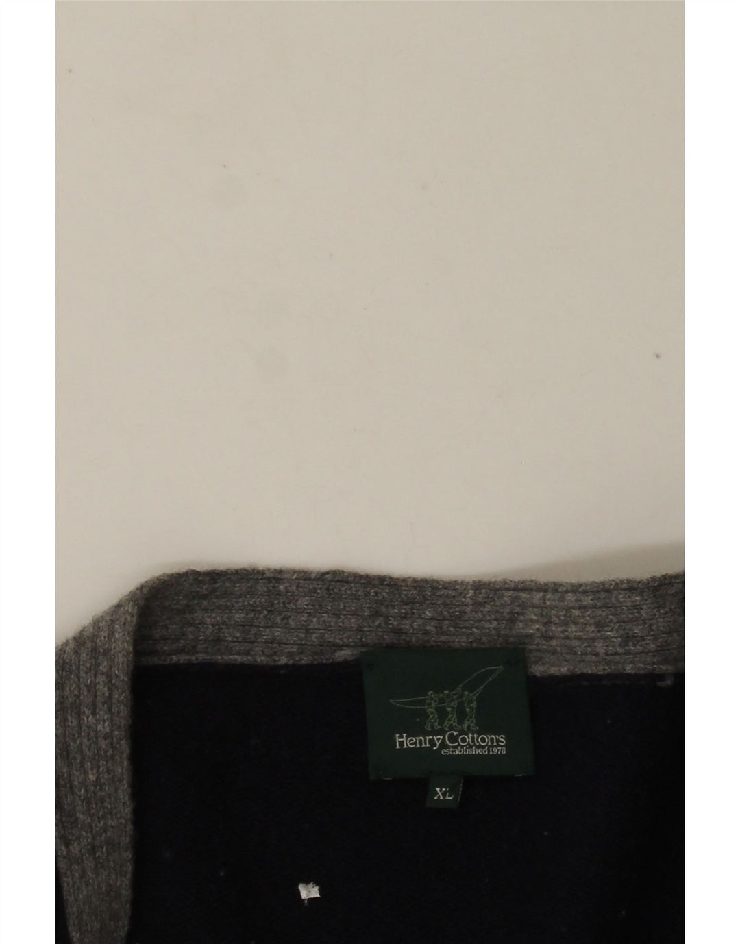 Ανδρικό πουλόβερ ζακέτα HENRY COTTONS XL Navy Blue Colourblock