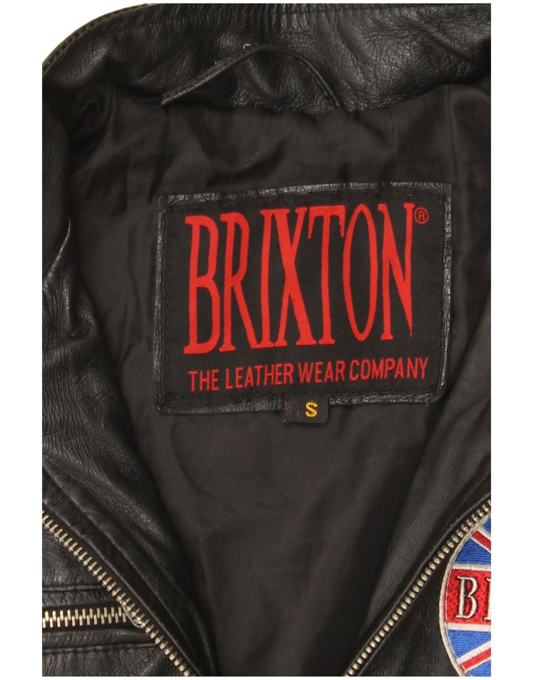 Γυναικείο δερμάτινο μπουφάν BRIXTON UK 10 Small Black Colourblock Leather