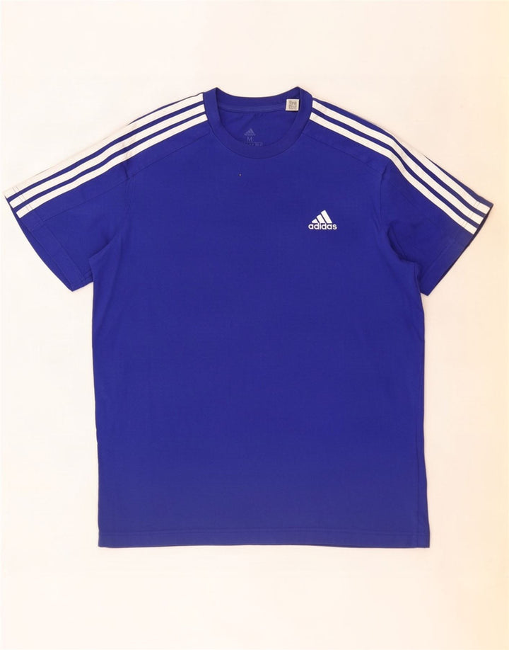 Ανδρικό T-Shirt Adidas Top από μεσαίο μπλε βαμβακερό