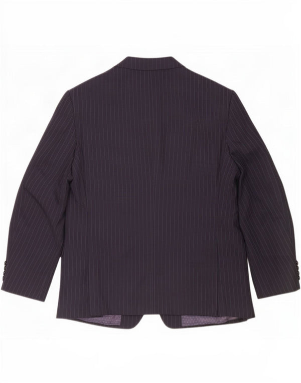 Marks & Spencer Ανδρικό μπλέιζερ με 2 κουμπιά μπουφάν UK 42 Large Navy Blue Pinstripe