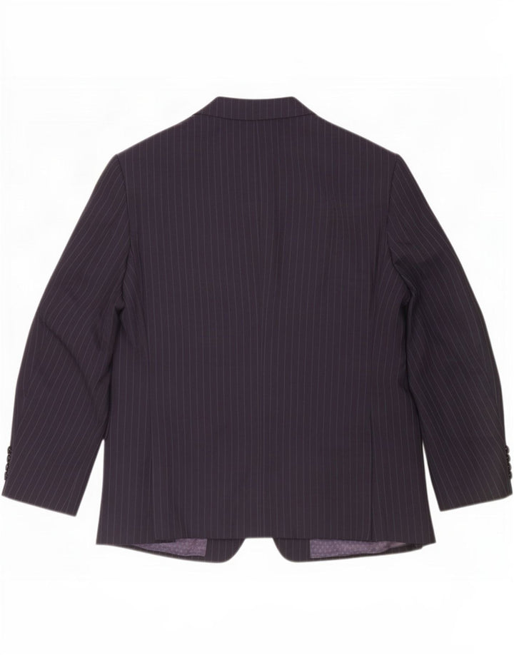 Marks & Spencer Ανδρικό μπλέιζερ με 2 κουμπιά μπουφάν UK 42 Large Navy Blue Pinstripe