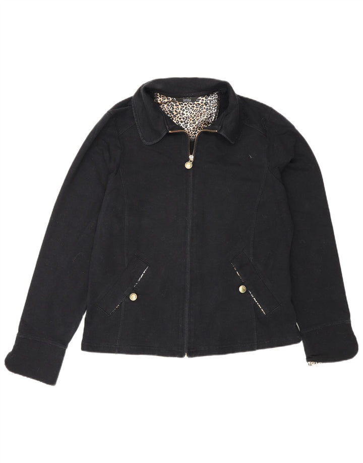 Marks & Spencer Γυναικείο Bomber Jacket UK 14 Medium Black Cotton
