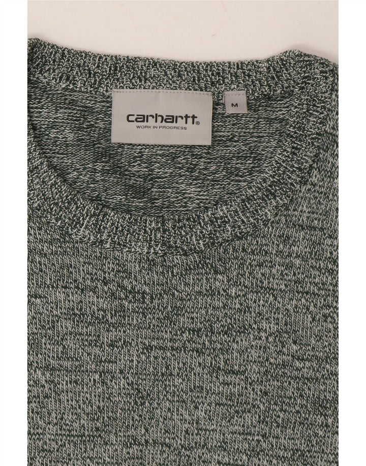 CARHARTT Mens Crew Neck Jumper Sweater Medium Green Flecked Acrylic Vintage Carhartt and Second-Hand Carhartt from Messina Hembry 