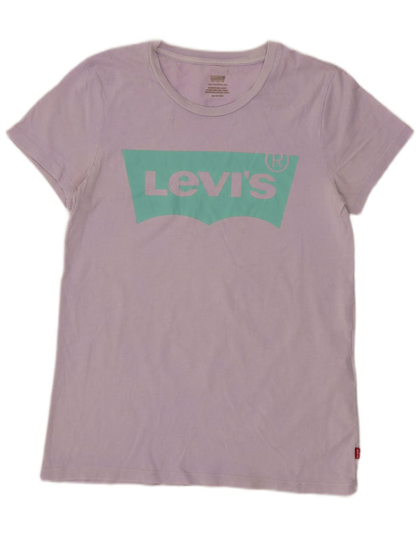Γυναικείο γραφικό μπλουζάκι Levi's Top UK 6 XS Μωβ βαμβακερό