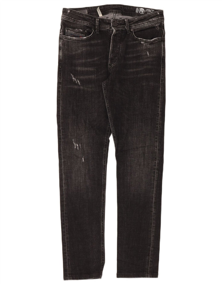 Diesel Mens Distressed Slim Jeans W33 L30 Μαύρο βαμβακερό