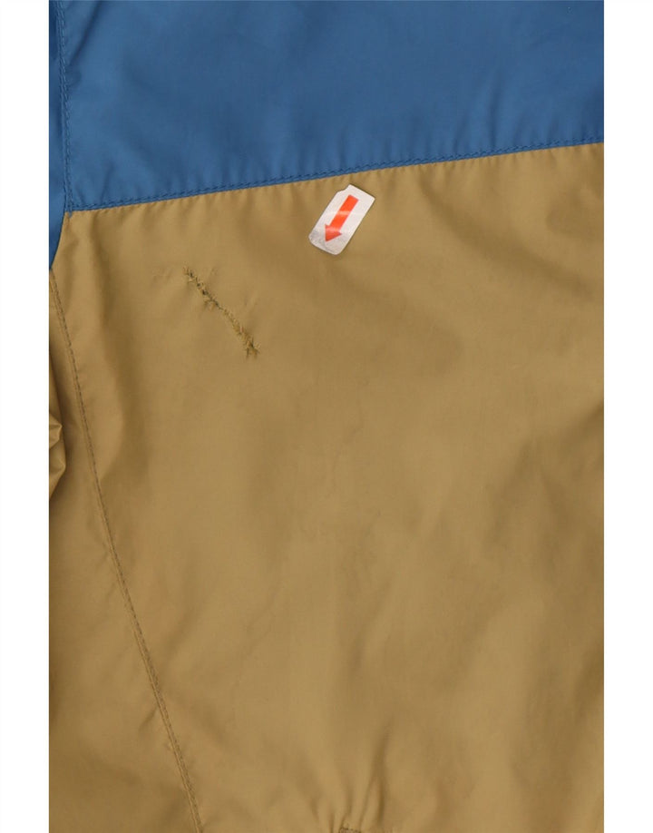 REPLAY Boys Hooded Rain Jacket 13-14 Years Large Blue Colourblock Vintage Replay and Second-Hand Replay from Messina Hembry 