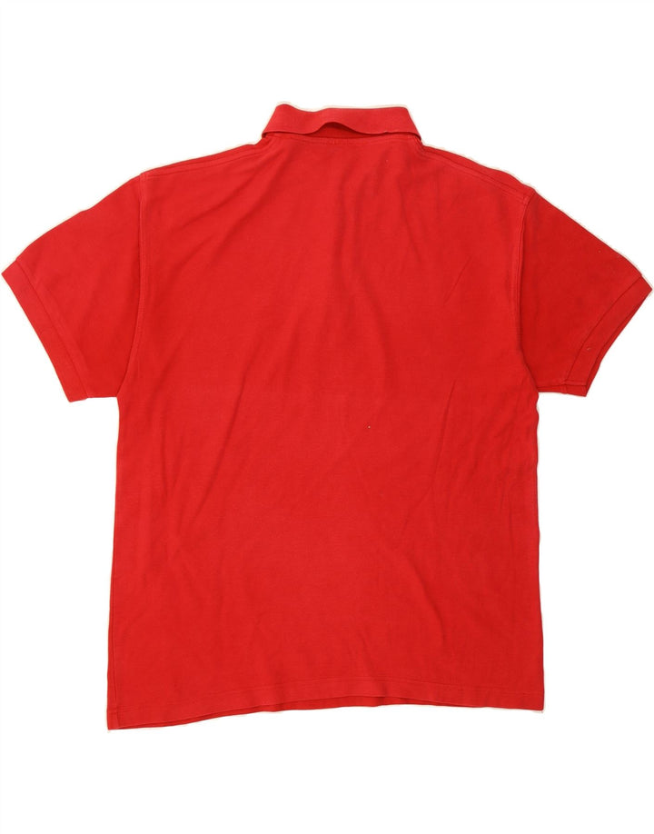 LOTTO Mens Polo Shirt Large Red Cotton Vintage Lotto and Second-Hand Lotto from Messina Hembry 