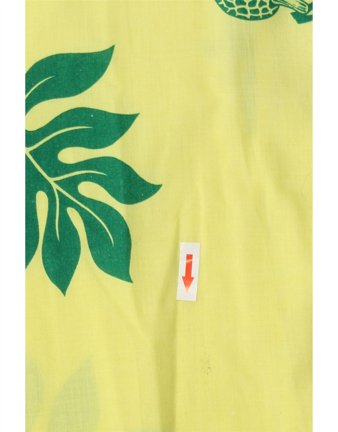 Vintage ανδρικό κοντομάνικο πουκάμισο μεσαίο κίτρινο φλοράλ