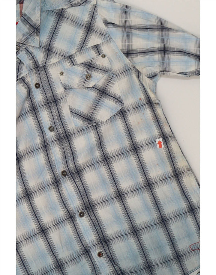LEVI'S Boys Shirt 15-16 Years Large Blue Check Cotton Vintage Levi's and Second-Hand Levi's from Messina Hembry 