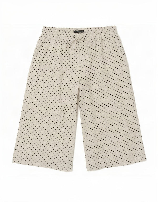 Marks & Spencer Γυναικείο παντελόνι Capri UK 14 Large W30 L19 White Dot