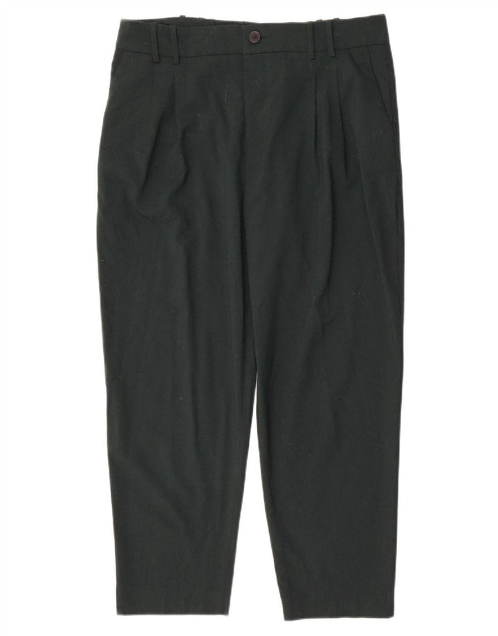 Zara Γυναικείο κομμένο παντελόνι XL W36 L26 Πράσινο Πολυεστέρα