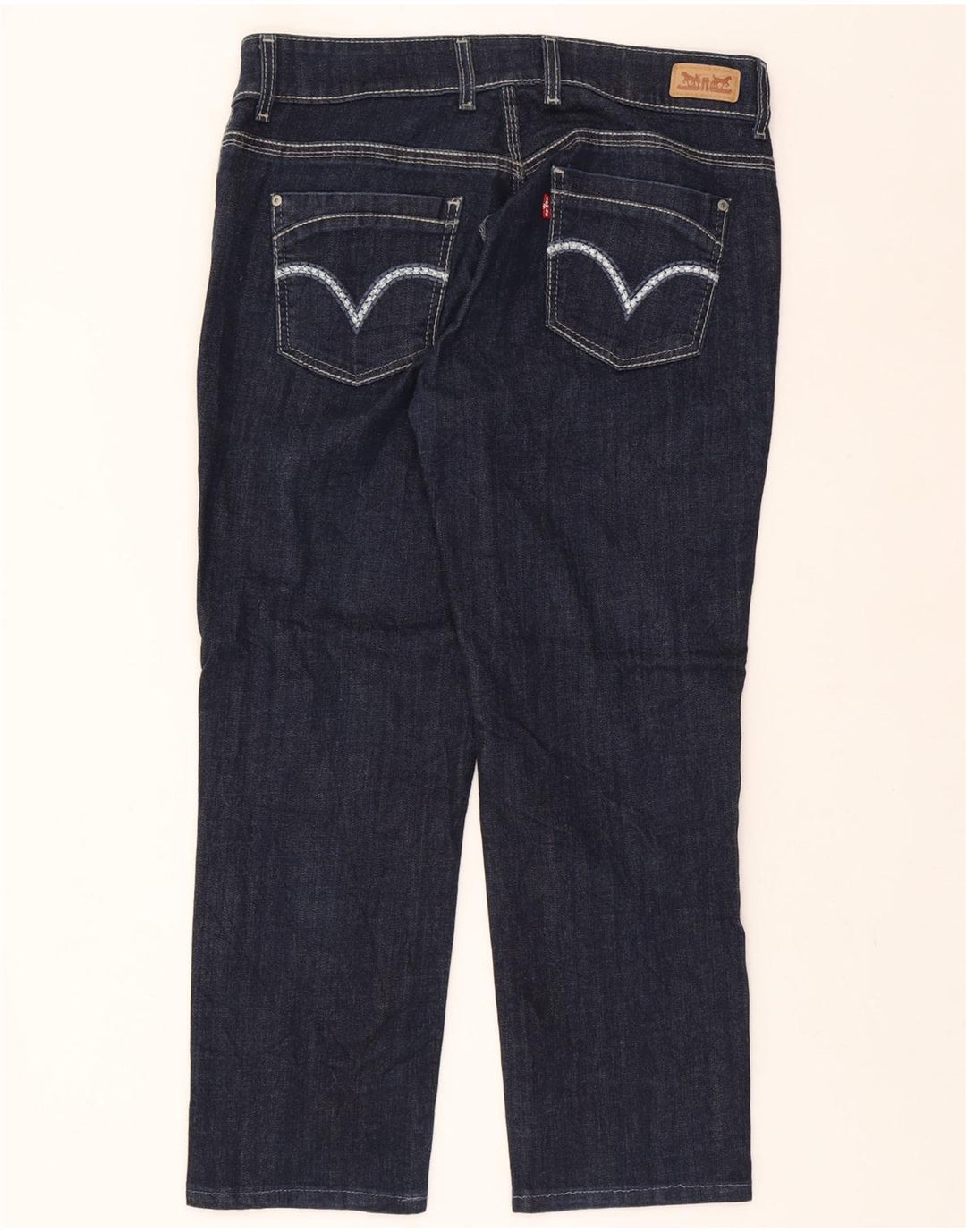LEVI'S Womens Curvy Slim Jeans W33 L26 Navy Blue Cotton Vintage Levi's and Second-Hand Levi's from Messina Hembry 