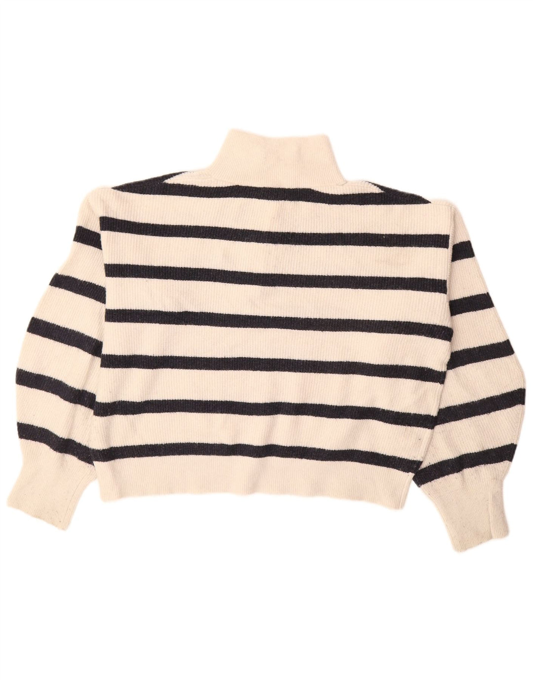 ΓΑΛΛΙΚΗ ΣΥΝΔΕΣΗ Γυναικείο πουλόβερ με φερμουάρ UK 10 Small White