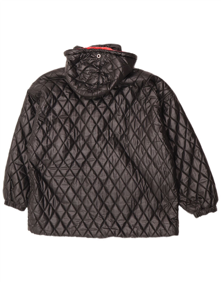 Belfe & Belfe Γυναικείο Καπιτονέ Μπουφάν Oversized με Κουκούλα IT 44 Μεσαίο Μαύρο