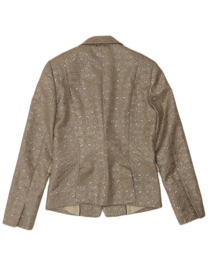 Stefanel Γυναικείο τζάκετ μπλέιζερ με 1 κουμπί EU 38 Medium Beige Paisley Polyester