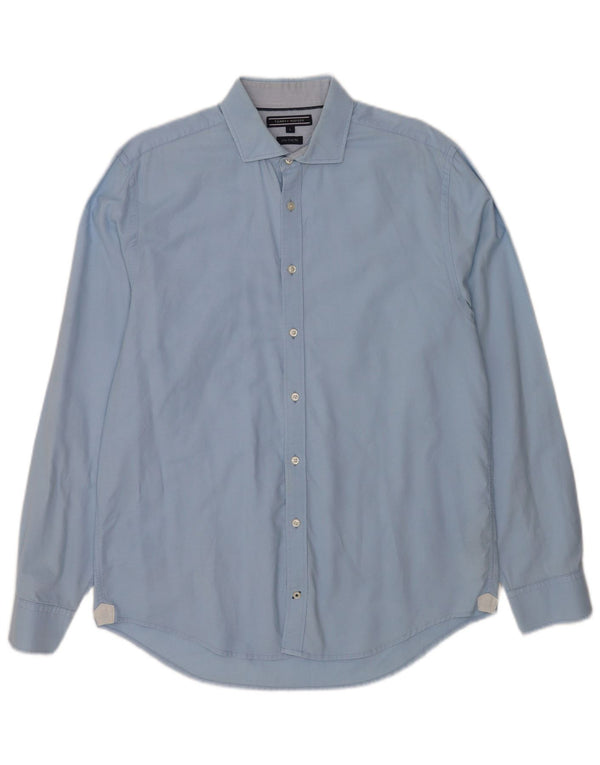 Tommy Hilfiger Ανδρικό πουκάμισο New York Fit Large Blue Cotton