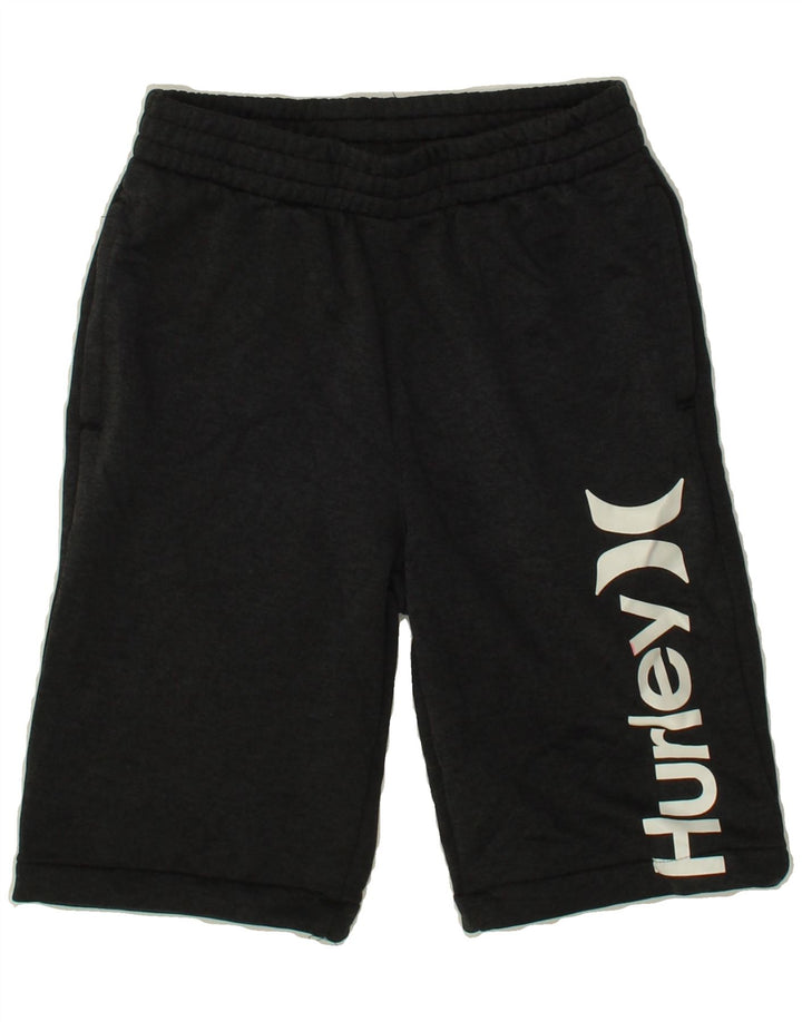 HURLEY Boys Graphic Sport Shorts 10-11 Years Medium Grey Polyester Vintage Hurley and Second-Hand Hurley from Messina Hembry 
