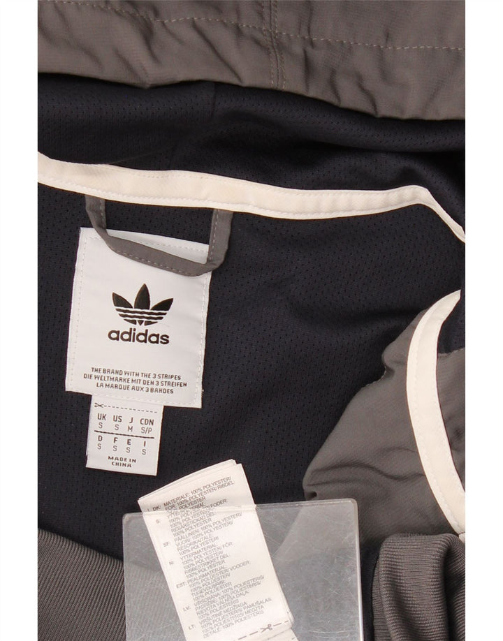 Adidas Ανδρικό μπουφάν Anorak UK 36 Small Grey Colourblock Πολυεστέρας