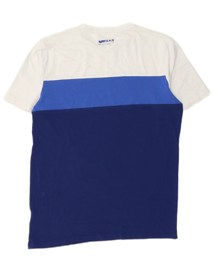 Ανδρικό μπλουζάκι Gas Top Large Blue Colourblock Βαμβακερό