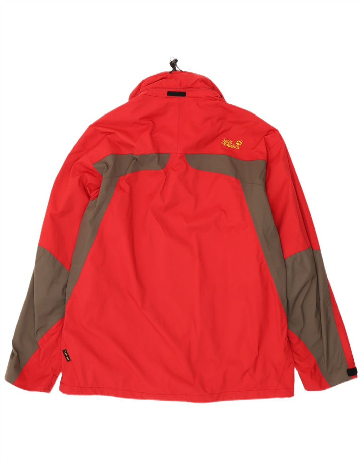 Jack Wolfskin Ανδρικό μπουφάν βροχής UK 48 2XL Red Colourblock Polyamide
