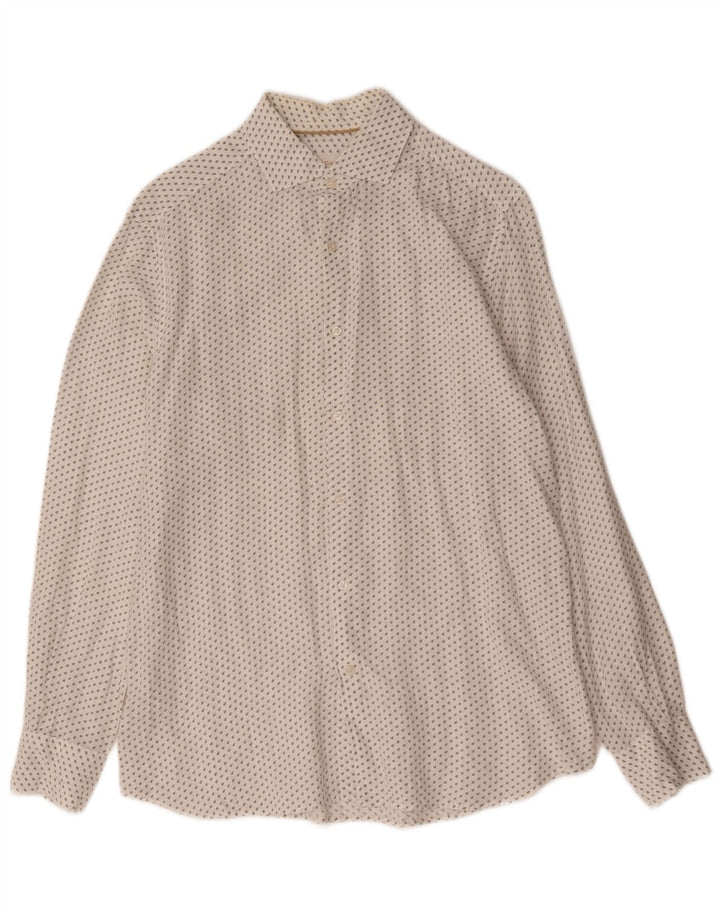Ανδρικό πουκάμισο Massimo Dutti Λινό με μεσαίο λευκό στίγματα