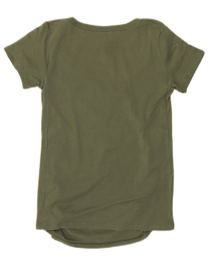 Benetton Γυναικείο T-Shirt Top UK 10 Small Khaki